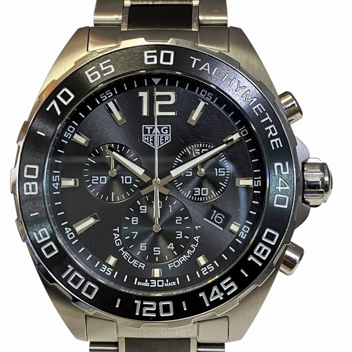 Pre-Owned TAG Heuer Formula 1 Watch, Total Weight 162.1g, Stainless Steel, Quartz, Black Dial, CAZ1011