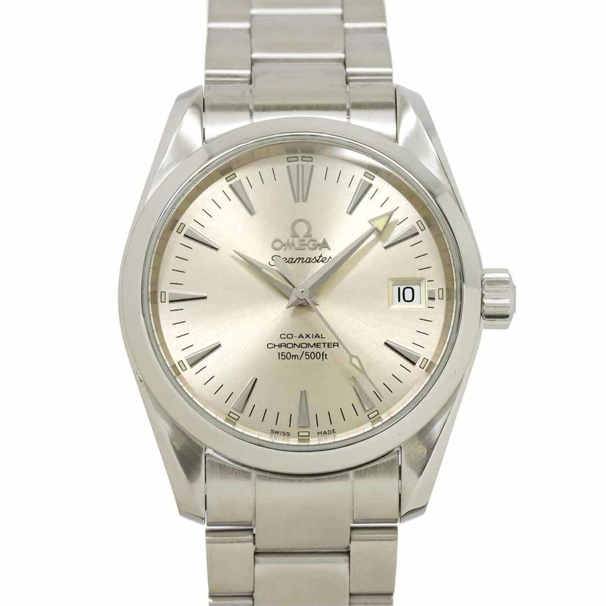 Gebrauchte OMEGA Seamaster Aqua Terra Co-Axial 2504 30 Herrenuhr Datum Silber Automatik 