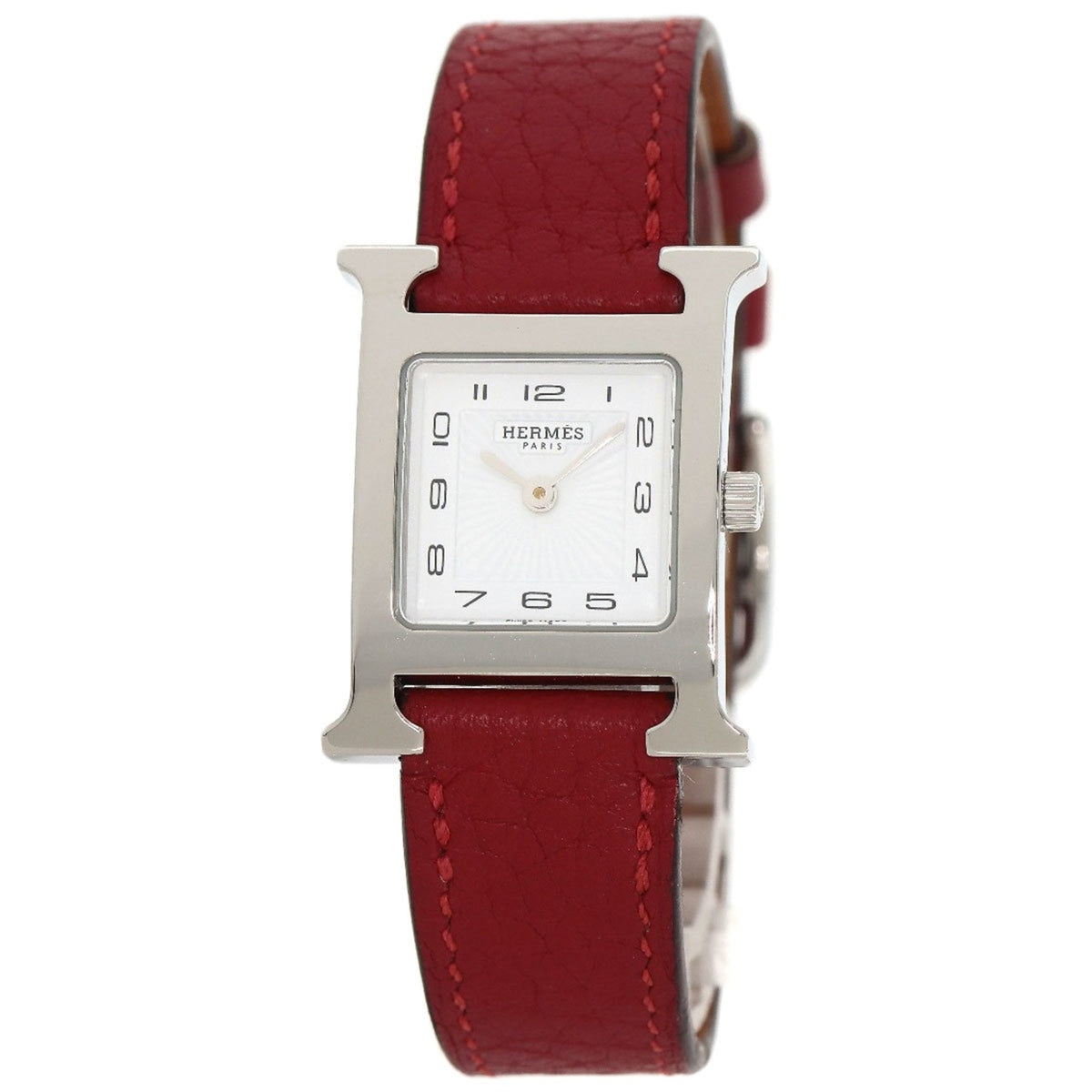 Gebrauchte Hermes HH11.210 H Uhr Edelstahl Leder Damen HERMES 