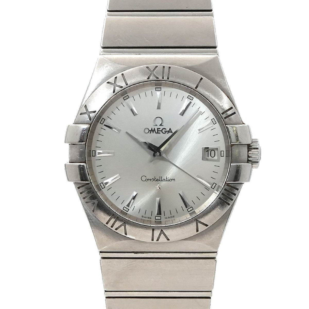 Pre-Owned OMEGA Constellation 123 10 35 60 02 001 Men's Watch with Date, Silver Quartz Movement
