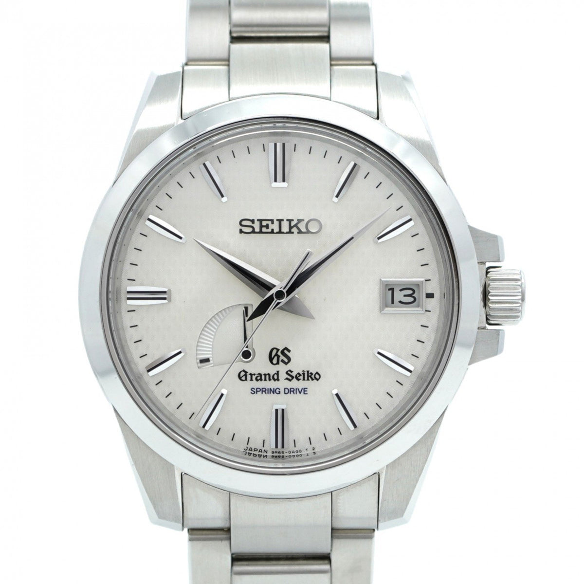 Gebrauchte Seiko Grand 9R65-0AG1 Herrenuhr mit weißem Zifferblatt 
