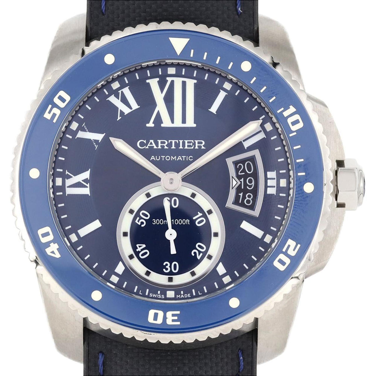 Gebrauchte Cartier Calibre de Diver WSCA0010 SS Armbanduhr Automatik 