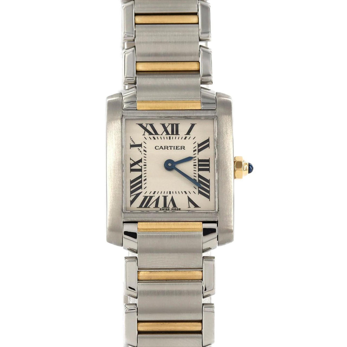 Gebrauchte Cartier Tank Francaise SM Combi W51007Q4 SSxYG Armbanduhr Quarz 