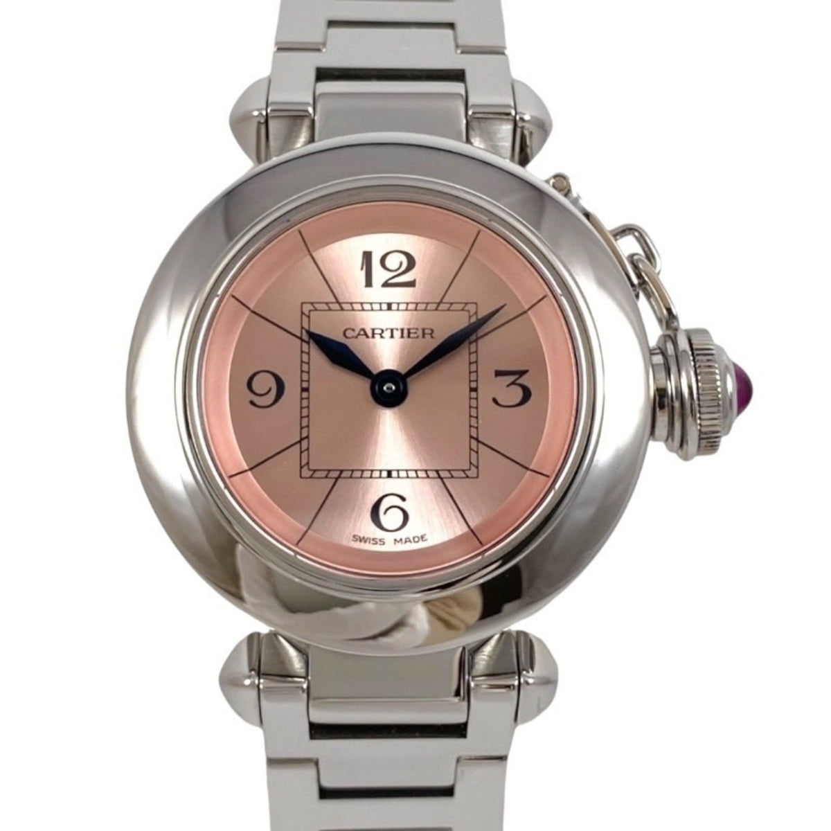 Gebrauchte CARTIER Miss Pasha W3140008 Edelstahl-Quarzuhr für Damen, Pink 