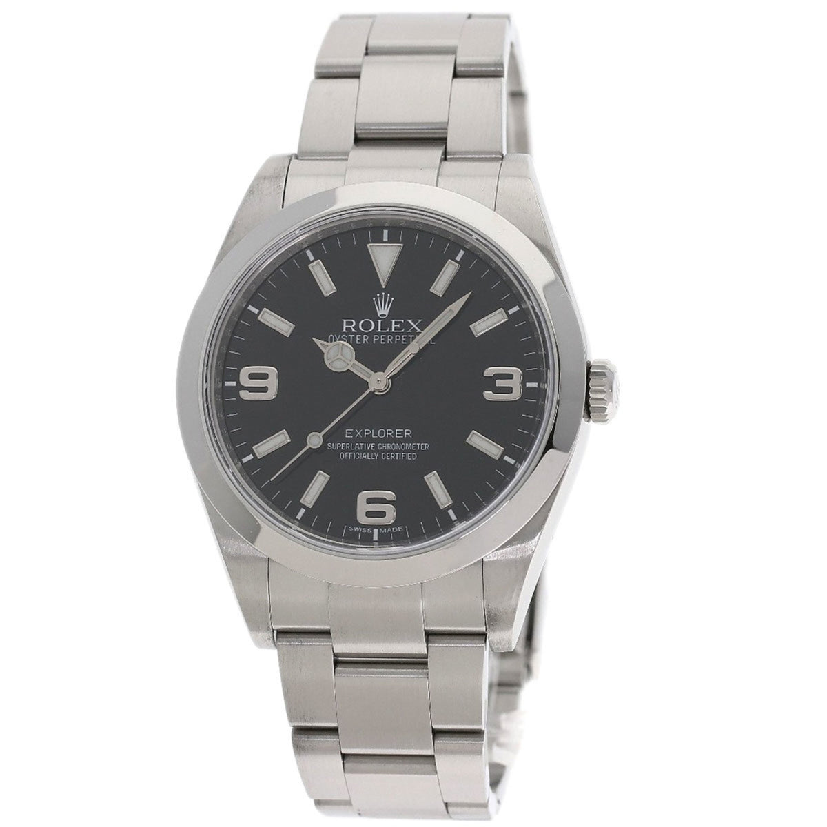Pre-Owned Rolex Explorer 1 Early Model 214270 Stainless Steel/SS Men's Watch ROLEX
