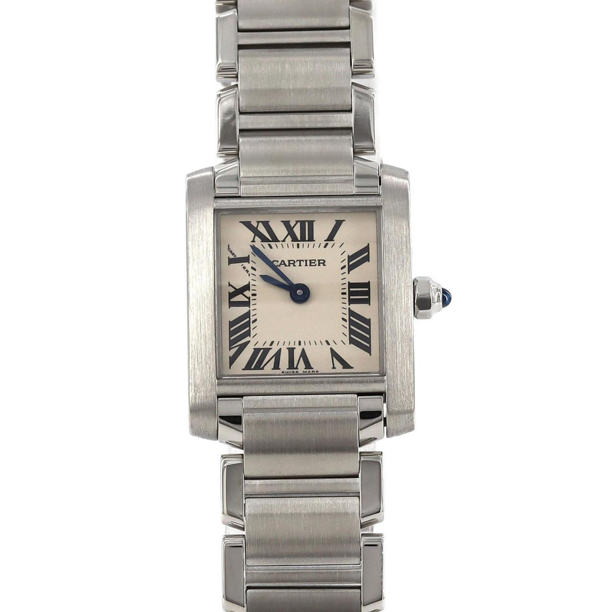 Gebrauchte Cartier Tank Francaise SM W51008Q3 SS Armbanduhr Quarz 