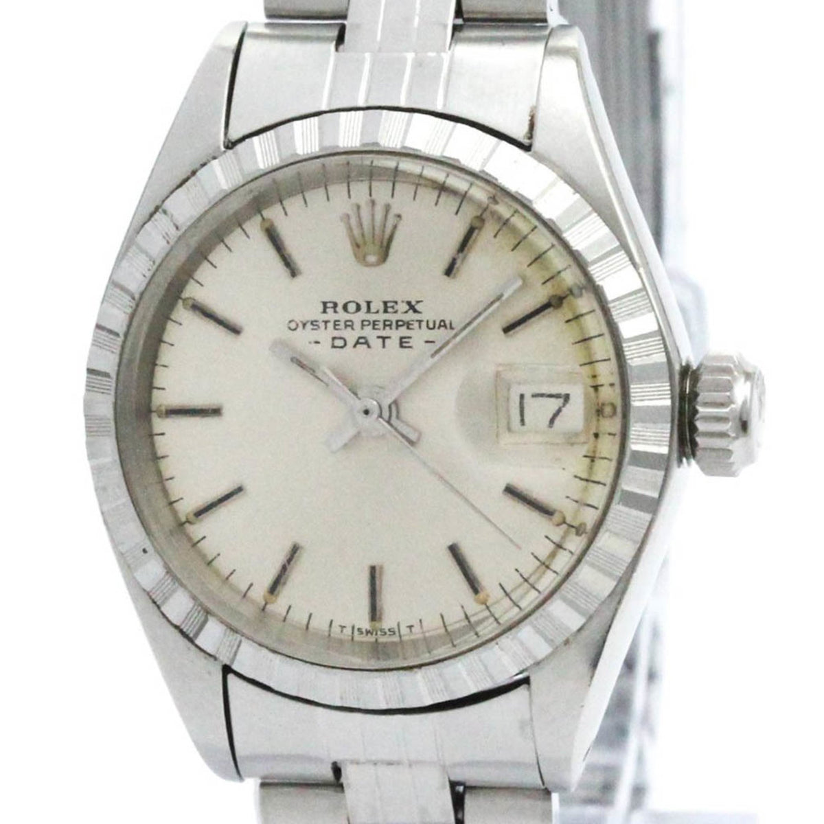 Gebrauchte Vintage ROLEX Oyster Perpetual Date 6924 Stahl Damenuhr BF580927 