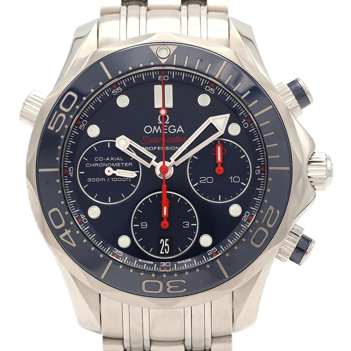Pre-Owned Omega Seamaster Pro Chronograph 212.30.42.50.03.001 Stainless Steel Automatic Watch