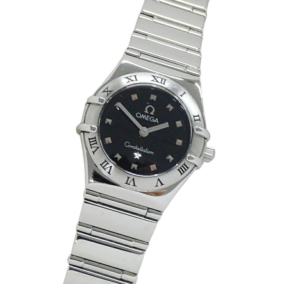 Gebrauchte OMEGA Constellation Mini My Choice 1561.51 Damenuhr Quarz Edelstahl SS Silber Schwarz Poliert 