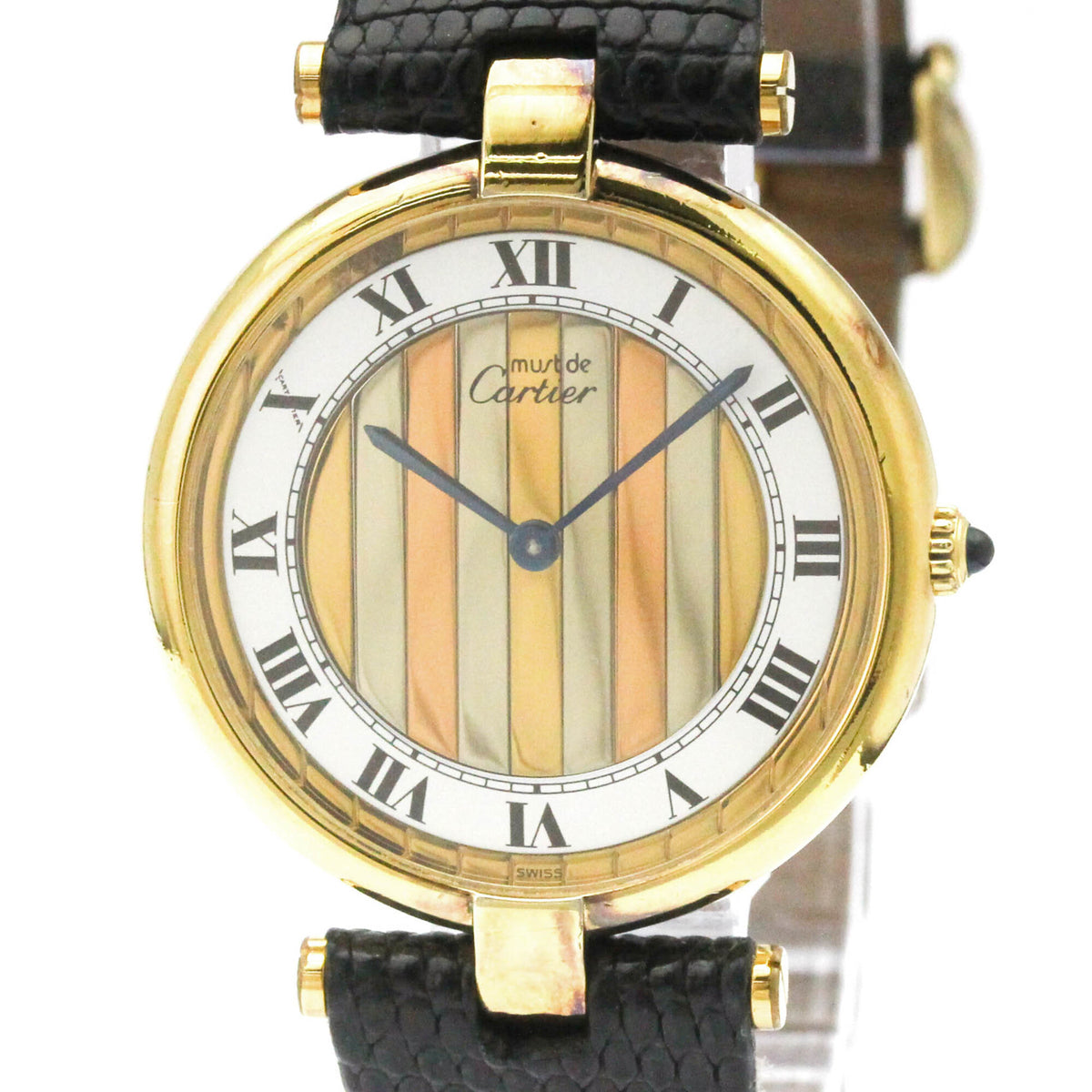 Pre-Owned CARTIER Must Vendome Vermeil Gold Plated Quartz Ladies Watch