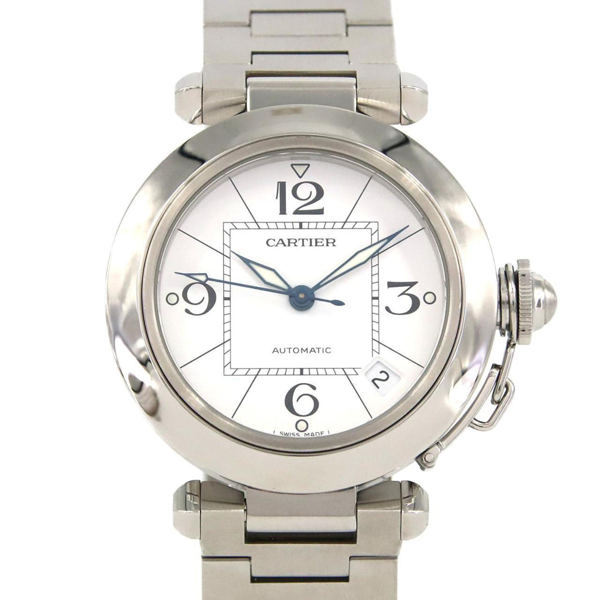 Pre-Owned Cartier Pasha C W31074M7 Stainless Steel Automatic Watch