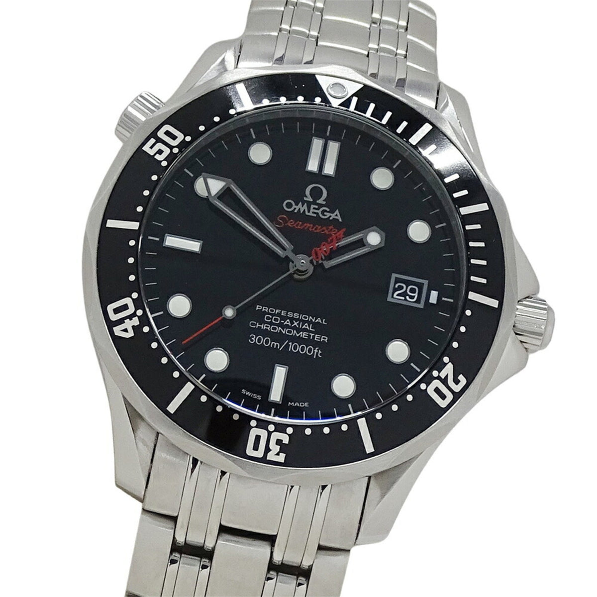 Gebrauchte OMEGA Seamaster 212.30.41.20.02.001 Uhr Herren Taucher 300m James Bond 007 Limitiert auf 10.007 Stück weltweit Datum Automatik AT Edelstahl SS Silber Schwarz Poliert 