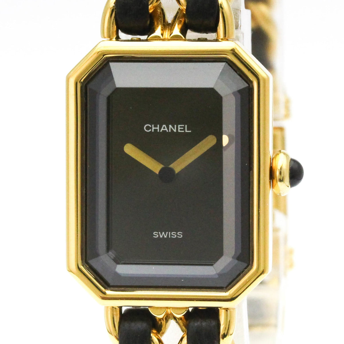 Pre-Owned CHANEL Premiere Size L Gold Plated Quartz Ladies Watch H0001 BF583109