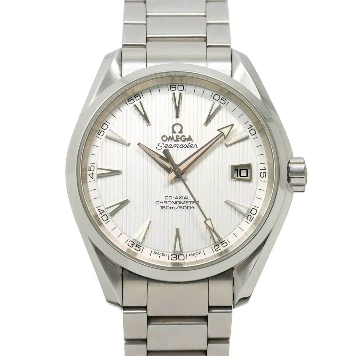Gebrauchte OMEGA Seamaster Aqua Terra Co-Axial 231 10 42 21 02 001 Herrenuhr Datum Silber Automatik 