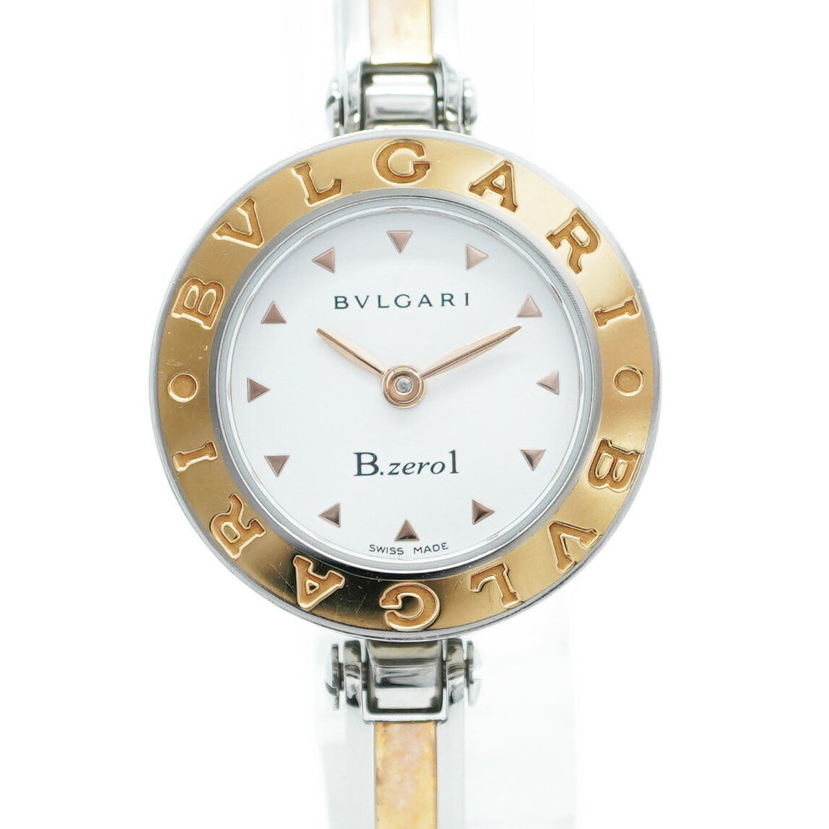 Gebrauchte Bvlgari B.zero1 BZ22SG Damenuhr mit weißem Zifferblatt 