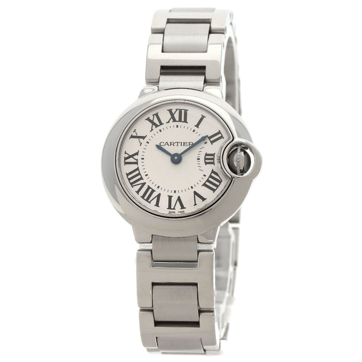 Gebrauchte Cartier W69010Z4 Ballon Bleu 28 mm Edelstahluhr für Damen 