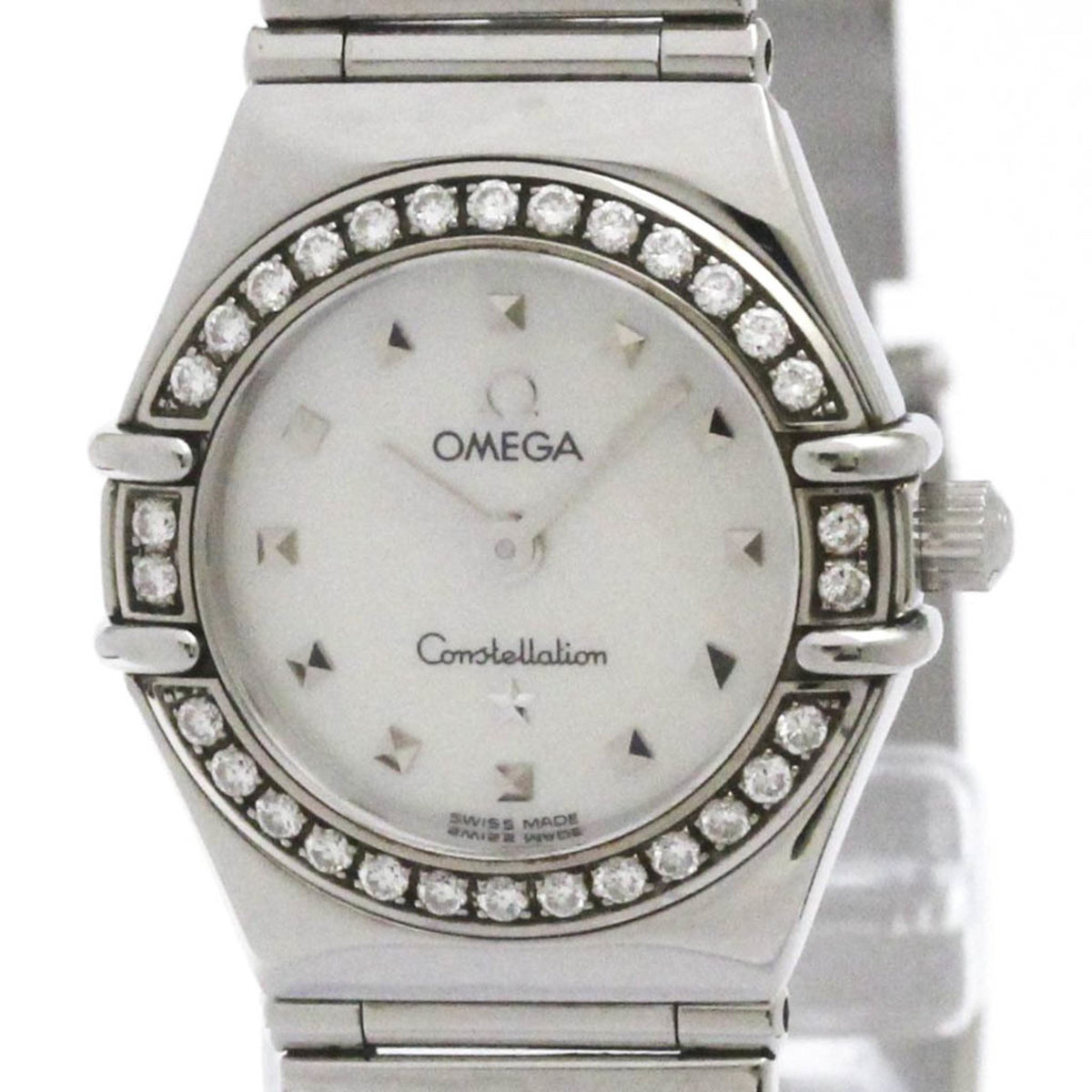Gebrauchte OMEGA Constellation My Choice Diamant MOP Zifferblatt Uhr 1465.71 poliert 