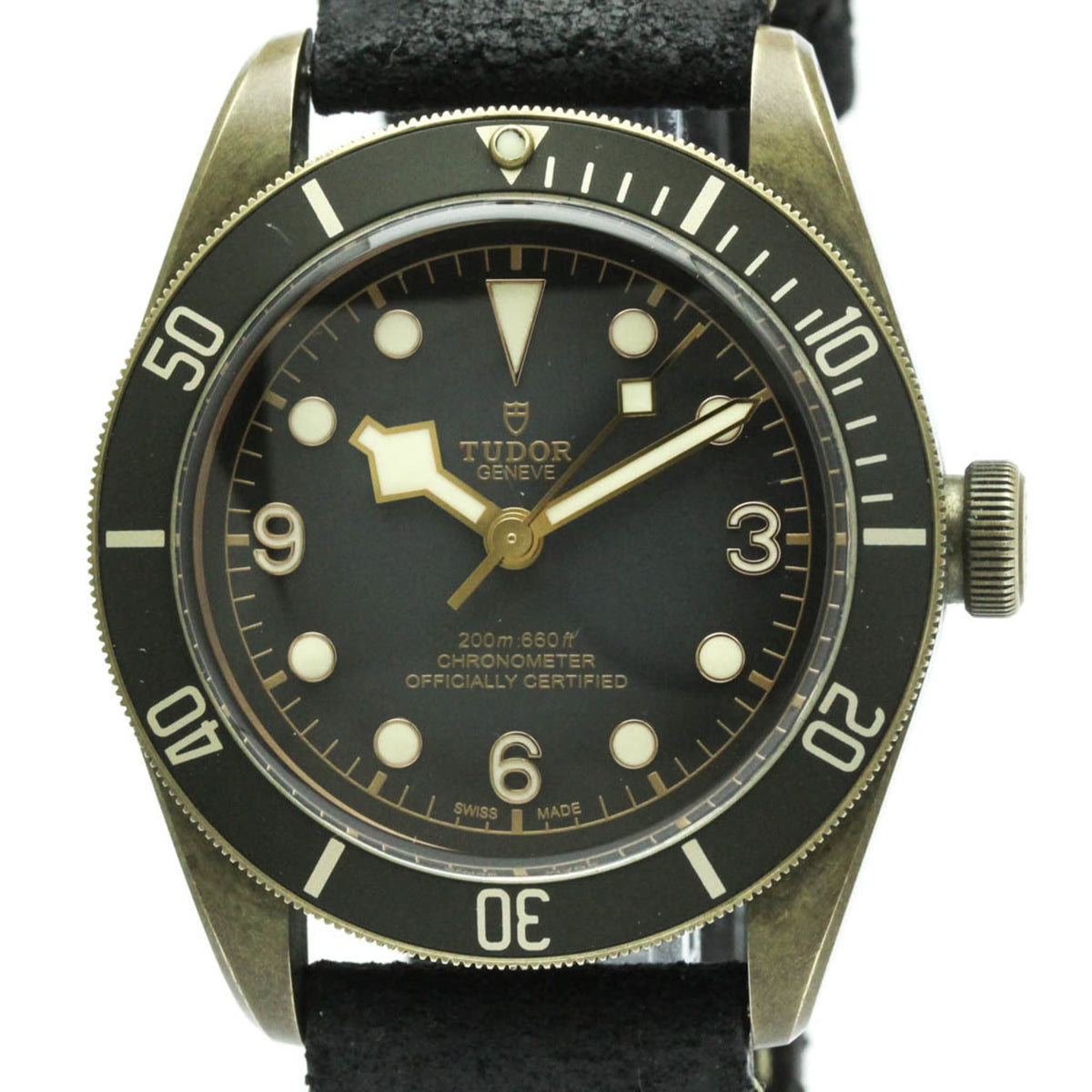 Pre-Owned TUDOR Heritage Black Bay bronze Canvas Automatic Mens Watch 79250BA
