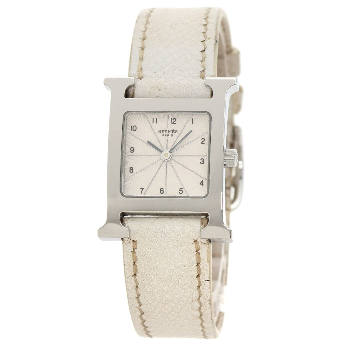 Gebrauchte Hermes HH1.210 H Uhr Edelstahl Leder Damen HERMES 