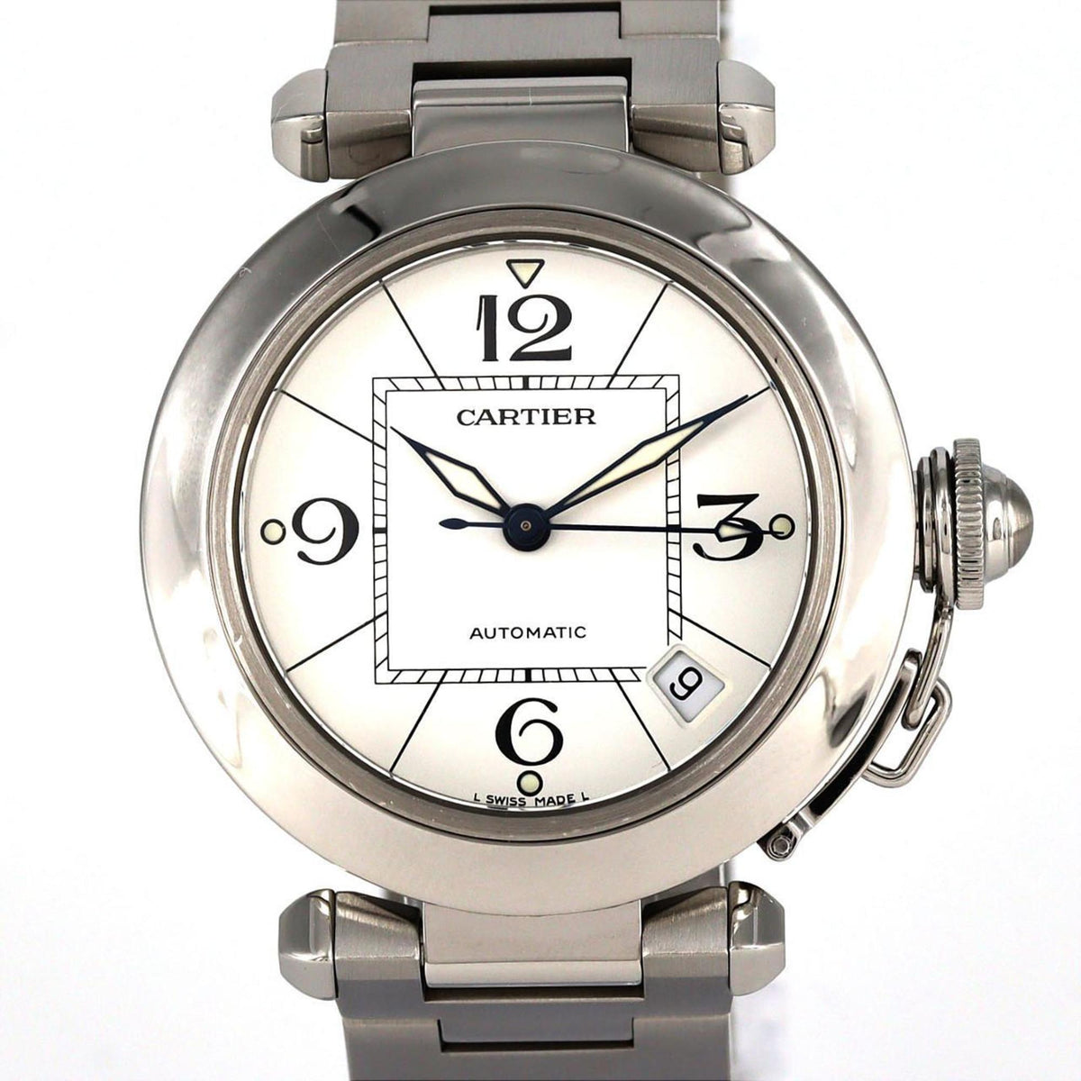 Pre-Owned Cartier Pasha C W31074M7 Stainless Steel Automatic Watch