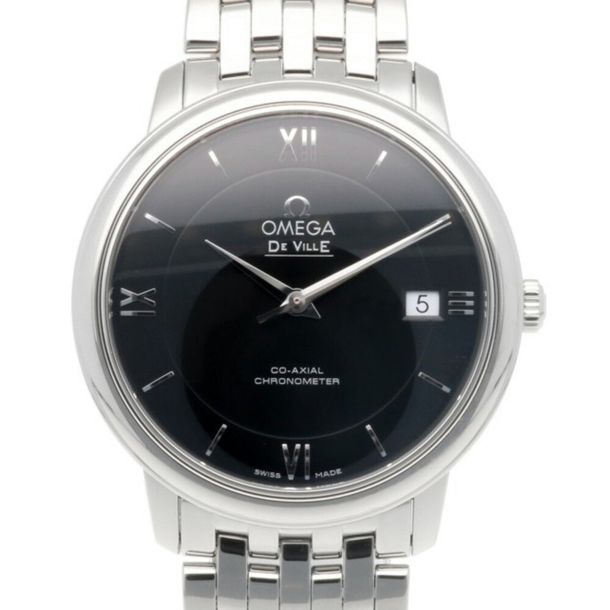 Gebrauchte OMEGA De Ville Prestige Uhr Edelstahl 42410372001001 Automatik Herren Überholt 