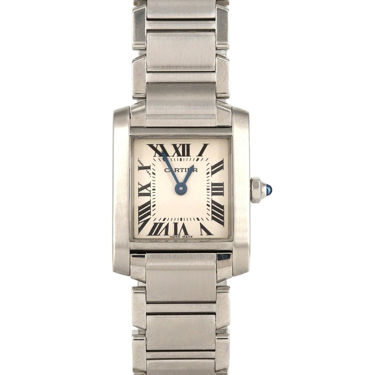 Pre-Owned Cartier Tank Fran?aise SM W51008Q3 Stainless Steel Quartz Watch