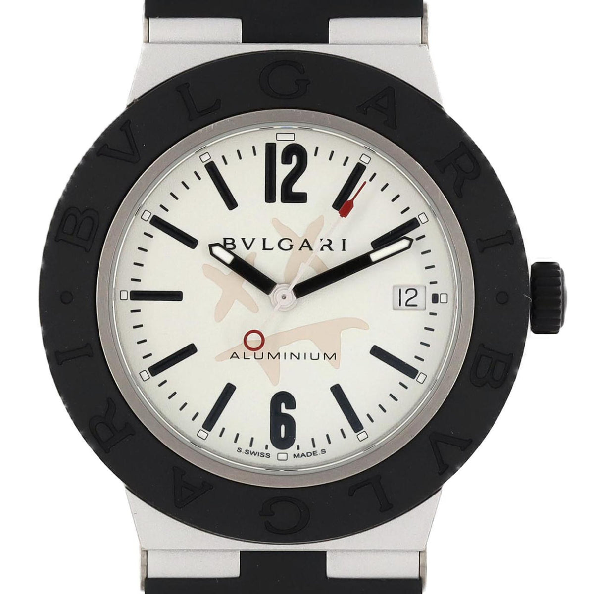 Gebrauchte BVLGARI ALUMINUM STEVE AOKI LIMITED BB40AT SAP103539 Aluminium Armbanduhr Automatik 