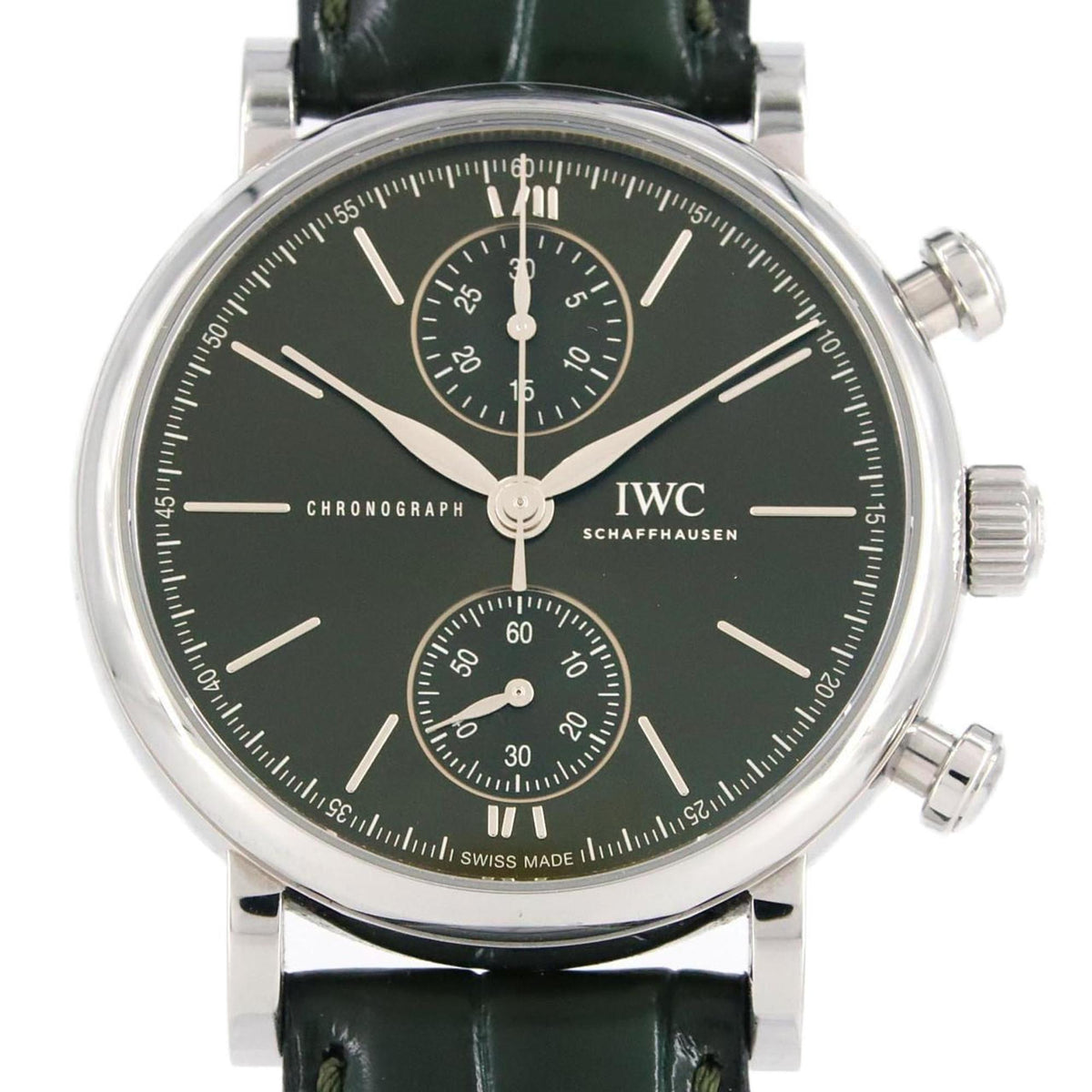 Gebrauchte IWC Portofino Chronograph IW391405 SS Armbanduhr Automatik 