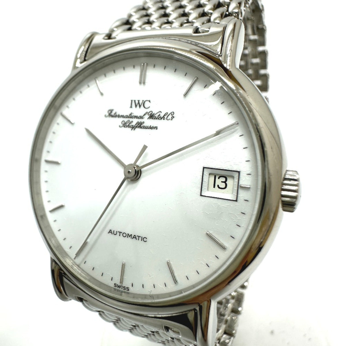 Gebrauchte International Watch Company IW35138 Automatik-Armbanduhr mit Datum, Silber 