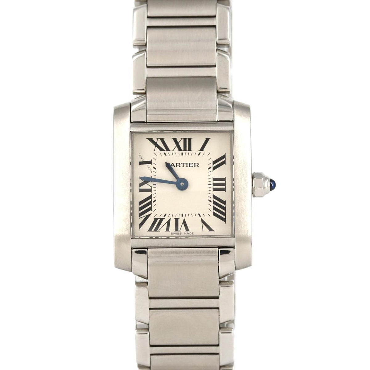 Pre-Owned Cartier Tank Fran?aise SM W51008Q3 Stainless Steel Quartz Watch