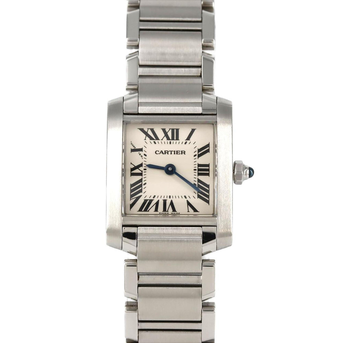 Gebrauchte Cartier Tank Francaise SM W51008Q3 SS Armbanduhr Quarz 