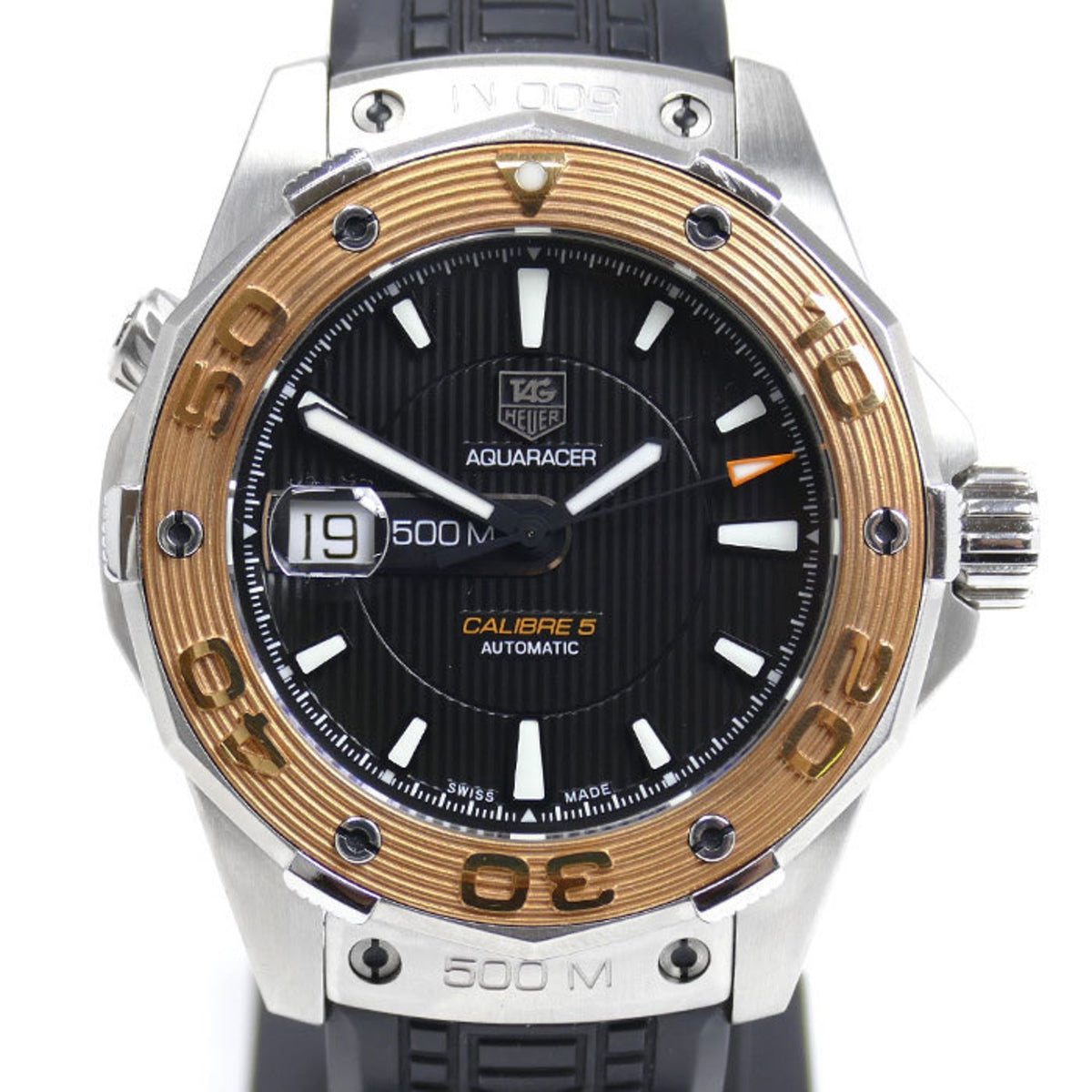 Pre-Owned TAG HEUER Aquaracer Calibre 5 Date Automatic Watch WAJ2150.FT6015 Men's