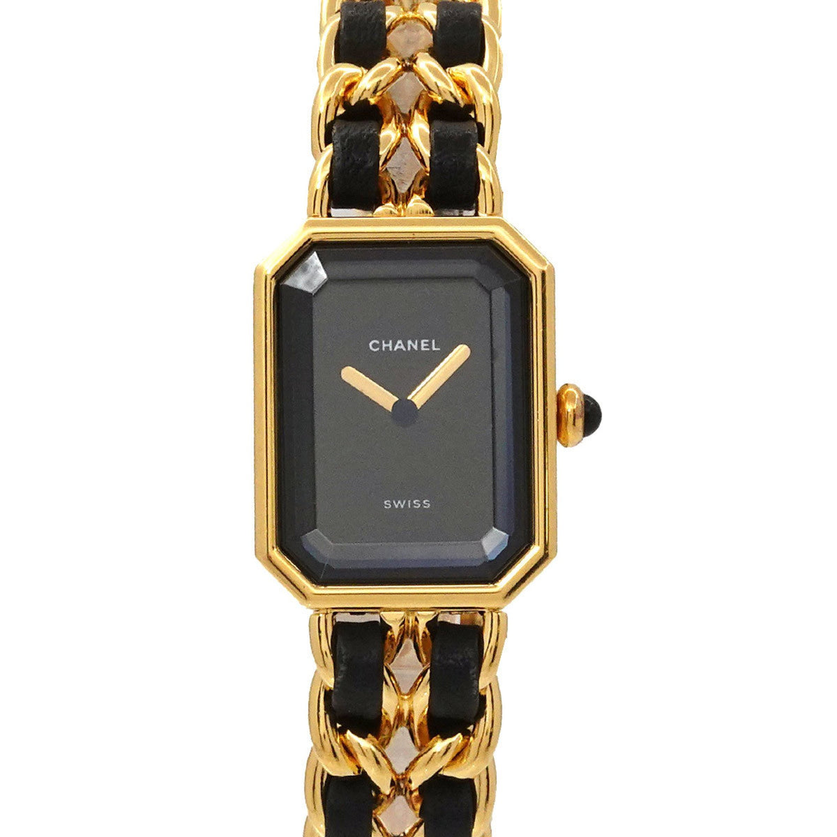 Pre-Owned CHANEL Premiere Women's Watch, Size L, H0001, Black and Gold, Quartz Movement