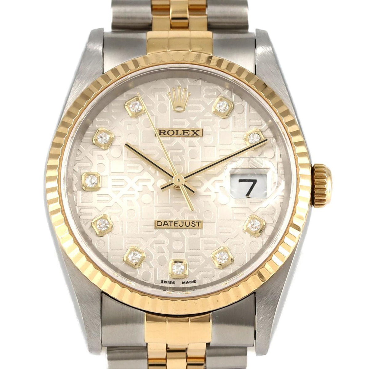 Gebrauchte Rolex Datejust 16233G SSxYG Automatikuhr P-Serie 