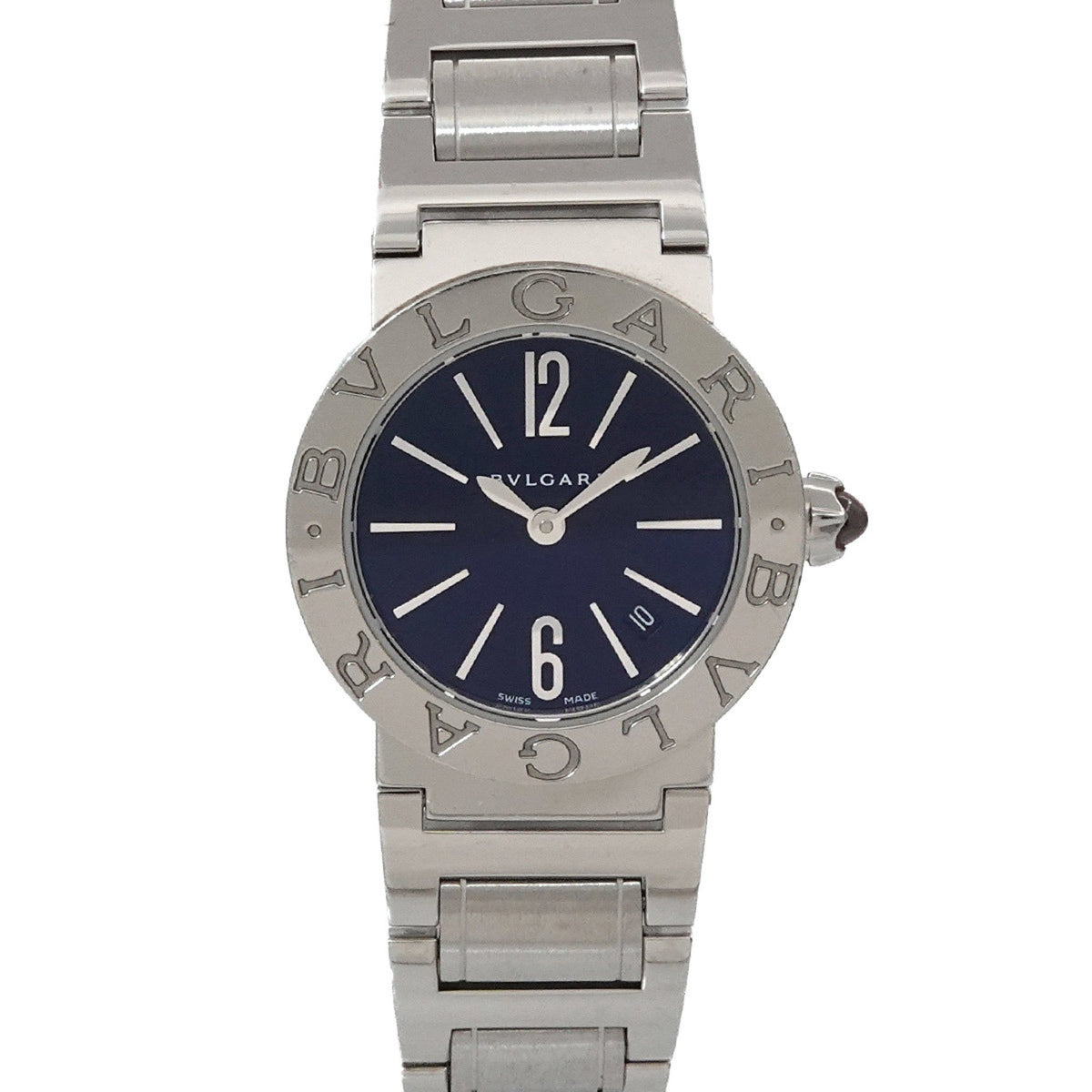 Pre-Owned BVLGARI BBL26S Women's Watch with Date, Black Quartz Movement
