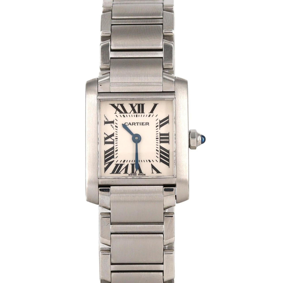 Pre-Owned Cartier Tank Fran?aise SM W51008Q3 Stainless Steel Quartz Watch