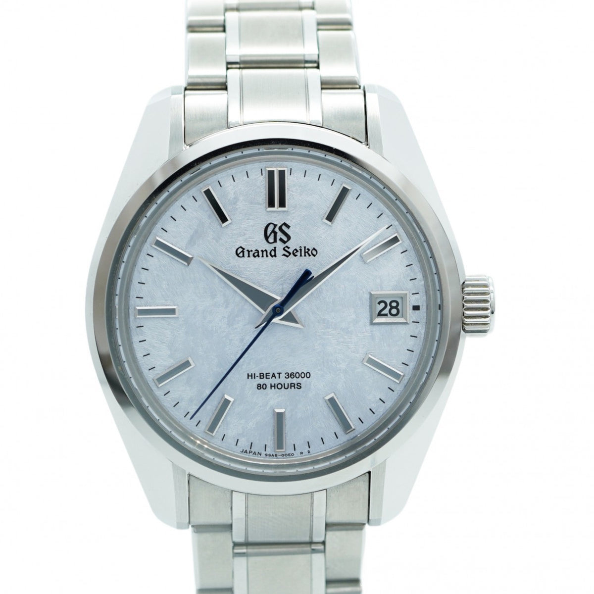 Gebrauchte Seiko Grand 9SA5-00F0 Herrenuhr mit silbernem Zifferblatt 