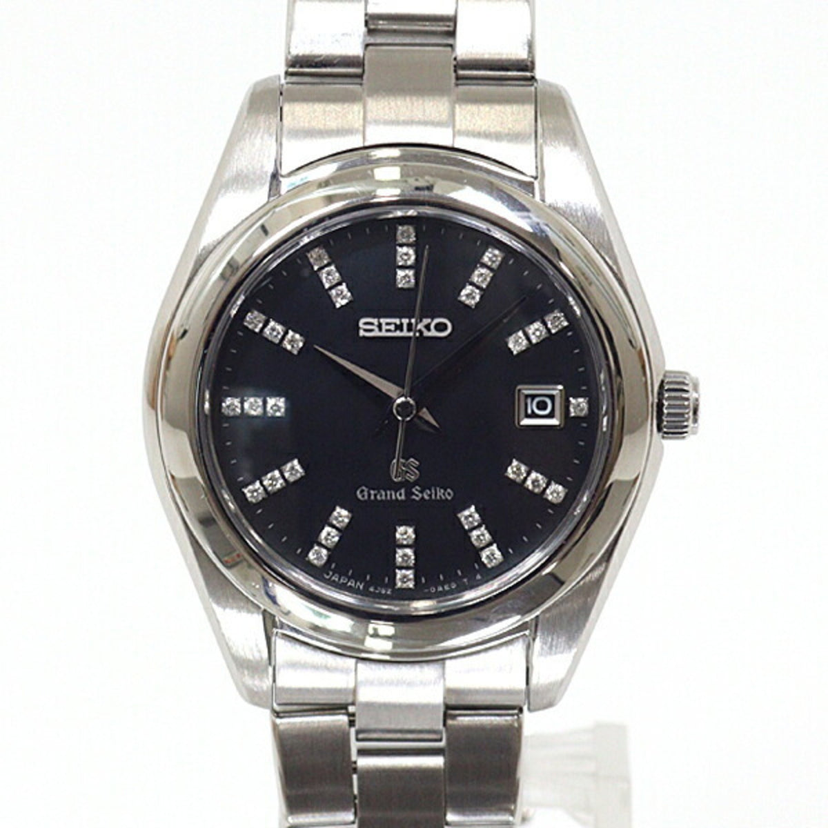 Gebrauchte SEIKO Grand Seiko STGF071 Damenuhr Quarz Schwarzes Muschelzifferblatt Fertig 