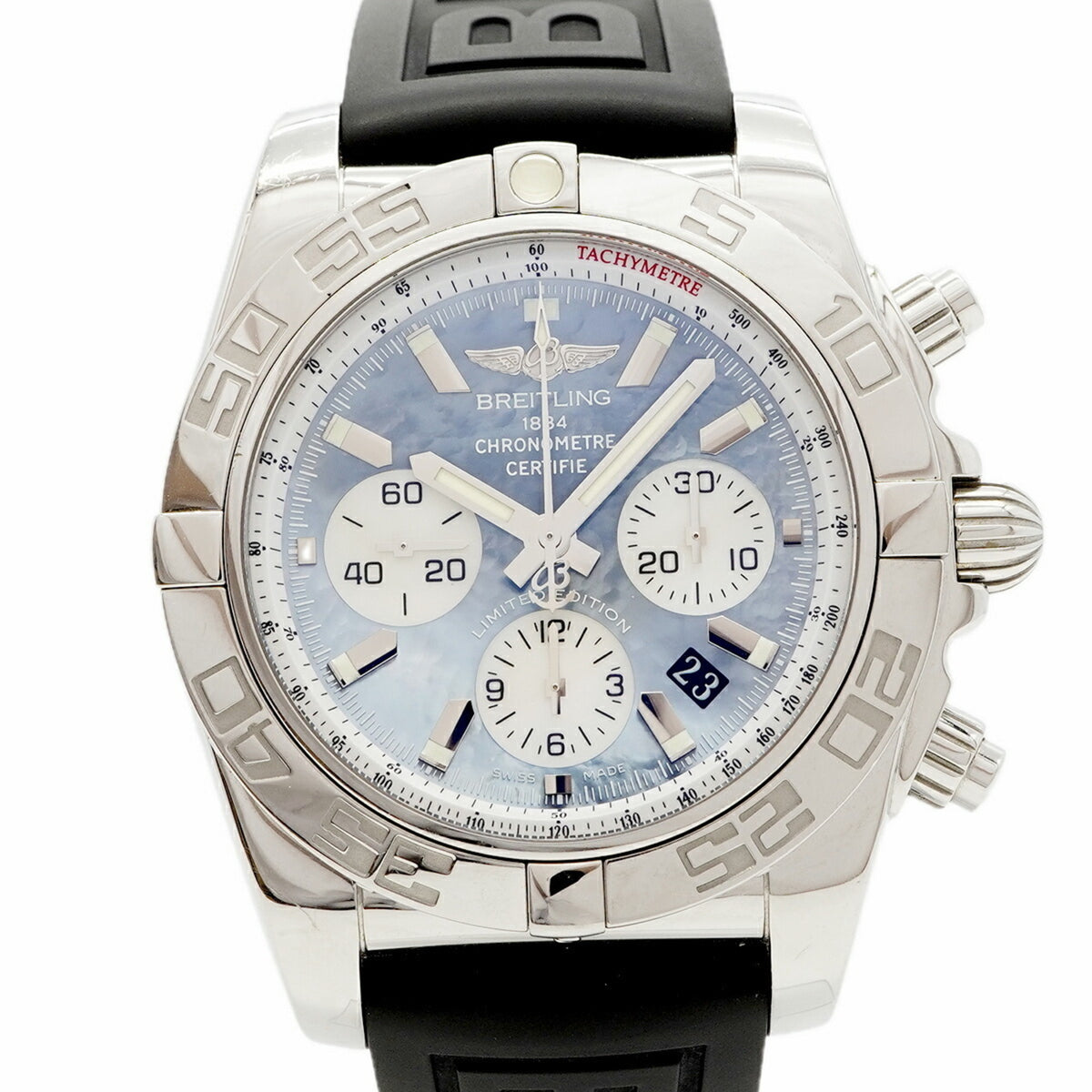 Pre-Owned Breitling Chronomat 44 Japan Limited Edition (400 pieces) AB01103C BC48 Blue Dial Men's Watch