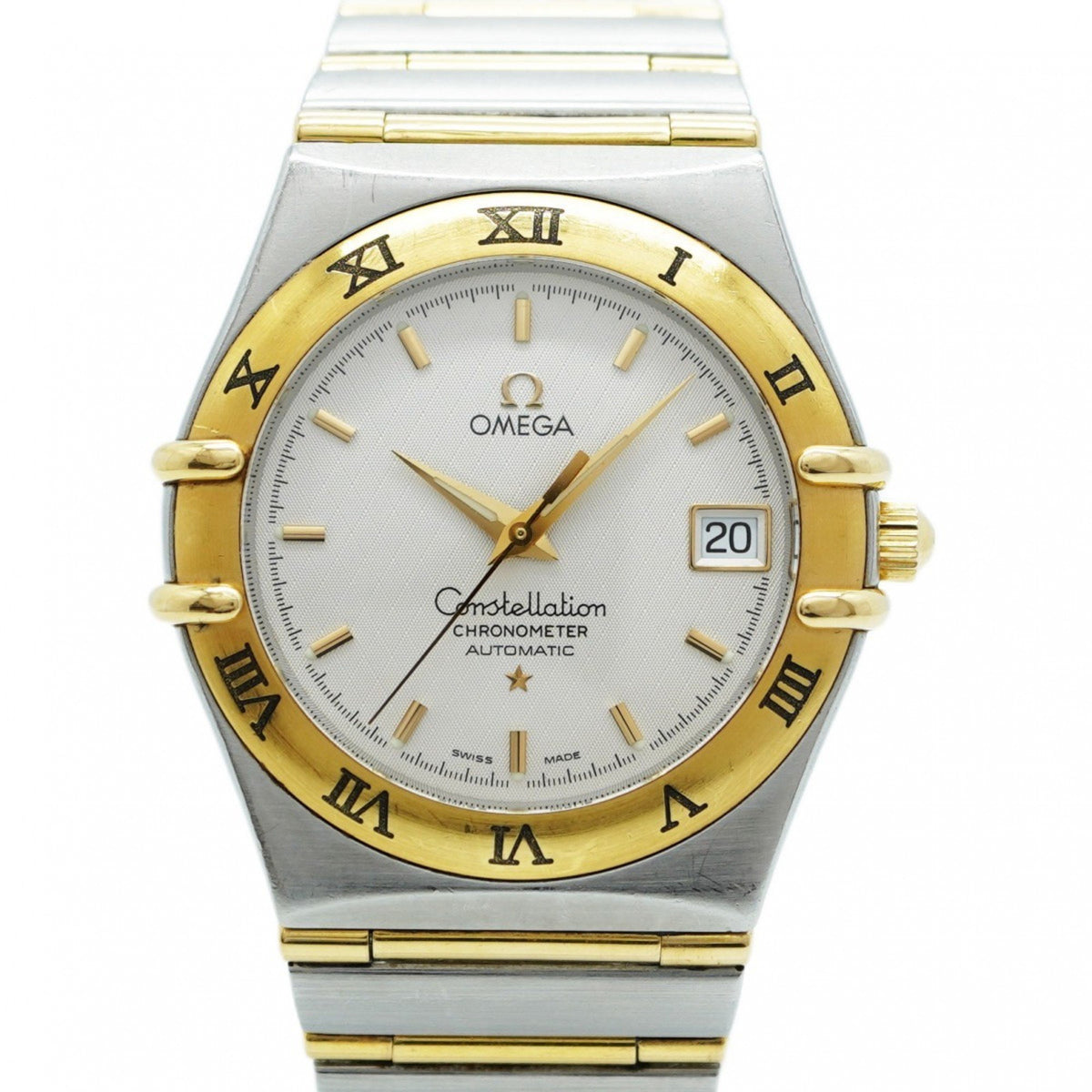 Gebrauchte Omega Constellation 1202.30 Herrenuhr mit weißem Zifferblatt 