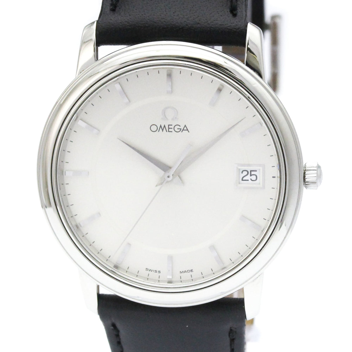 Pre-Owned OMEGA De Ville Prestige Steel Quartz Mens Watch 4510.31 Polished