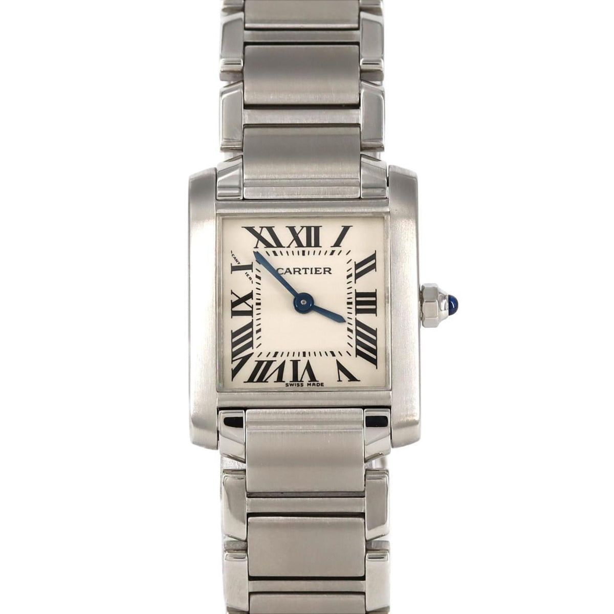 Gebrauchte Cartier Tank Francaise SM W51008Q3 SS Armbanduhr Quarz 