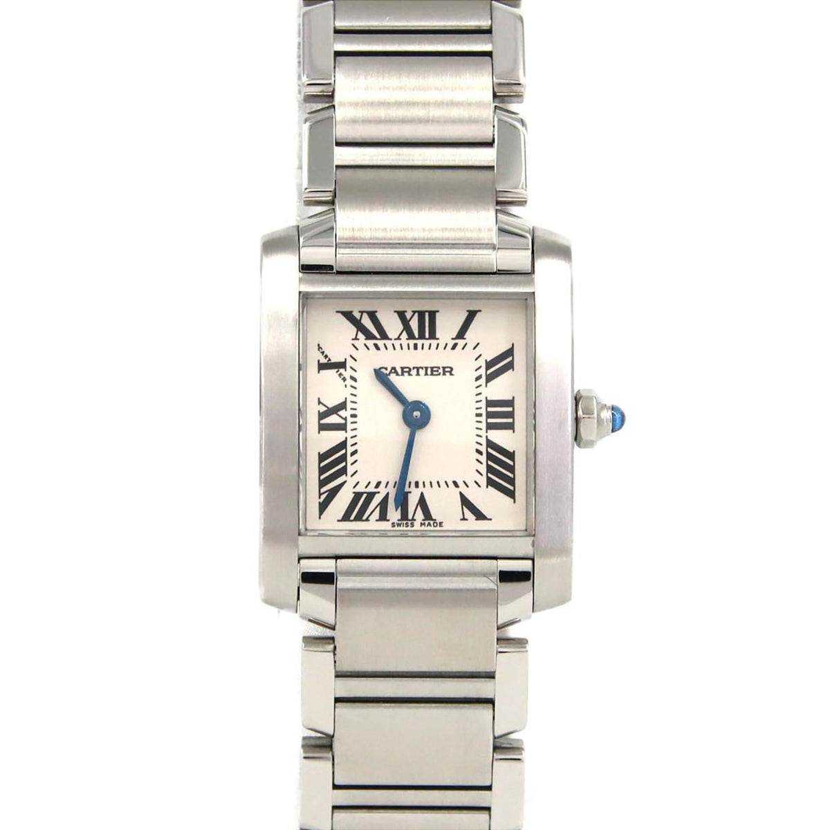 Pre-Owned Cartier Tank Fran?aise SM W51008Q3 Stainless Steel Quartz Watch
