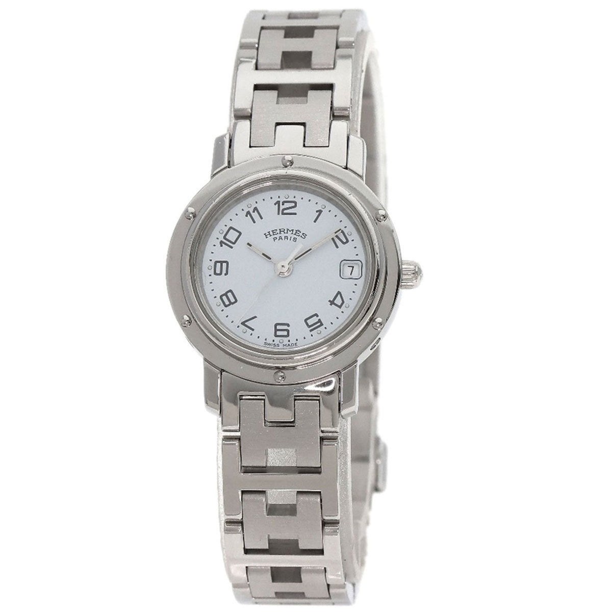 Gebrauchte Hermes CL4.210 Clipper Uhr Edelstahl SS Damen HERMES 