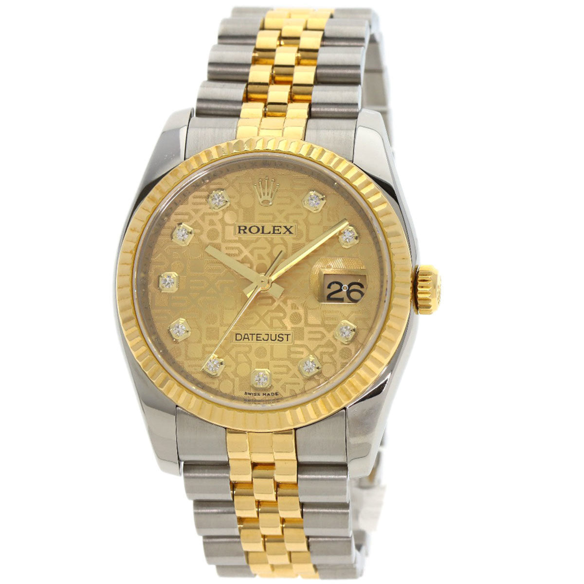 Pre-Owned Rolex 116233G Datejust 10P Diamond Watch Stainless Steel/SSx18KYG Men's ROLEX