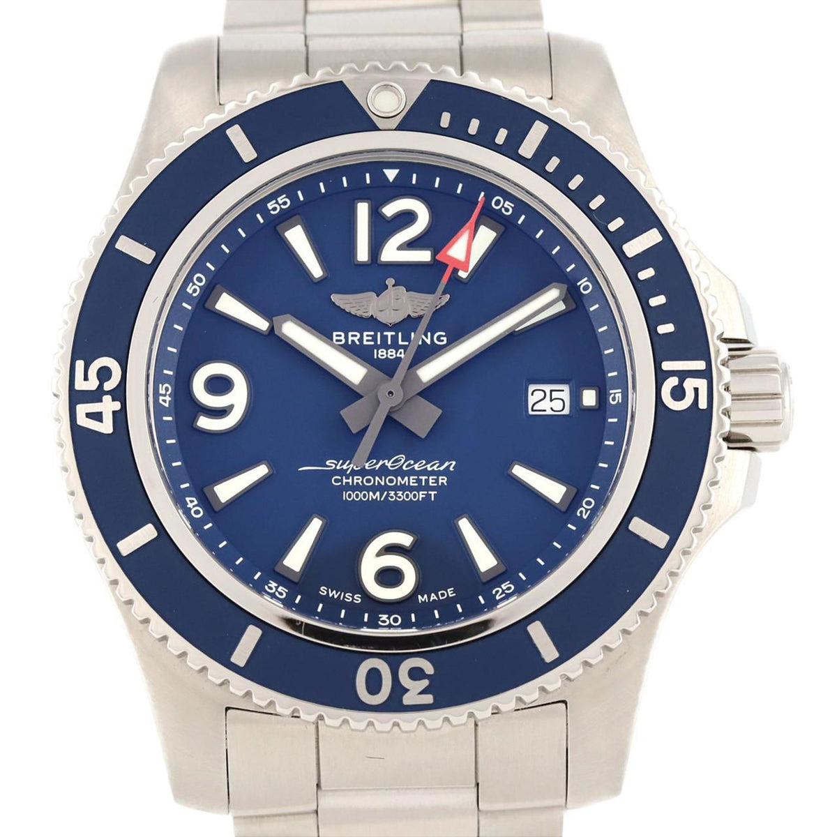 Gebrauchte Breitling Superocean Automatic 44 A17367 A17367D81C1A1 SS Armbanduhr 