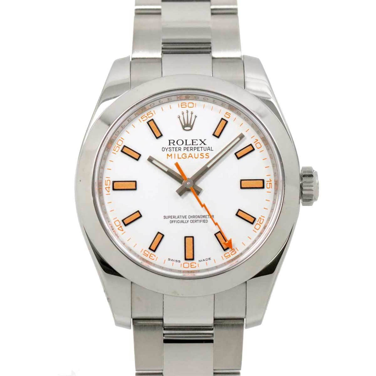 Gebrauchte Rolex ROLEX Milgauss 116400 V Roulette Herrenuhr Weiß Automatikaufzug 