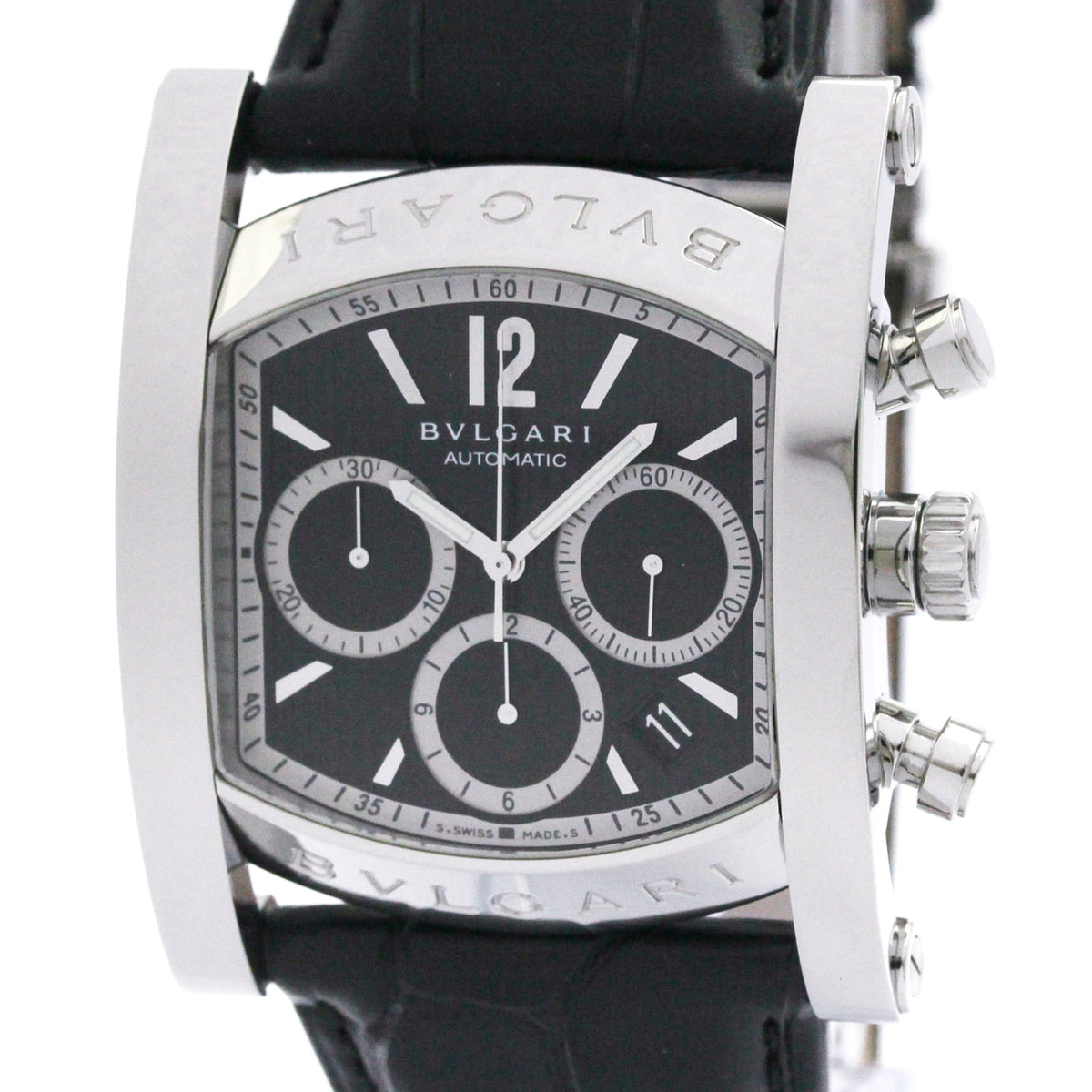 Pre-Owned BVLGARI Assioma Chronoragph Steel Automatic Mens Watch AA48SCH