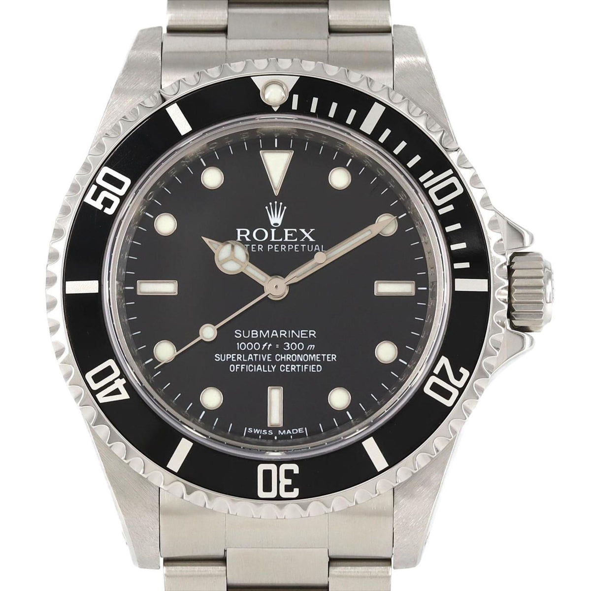 Gebrauchte Rolex Submariner No Date 14060M SS Uhr Automatik Zufallszahl 