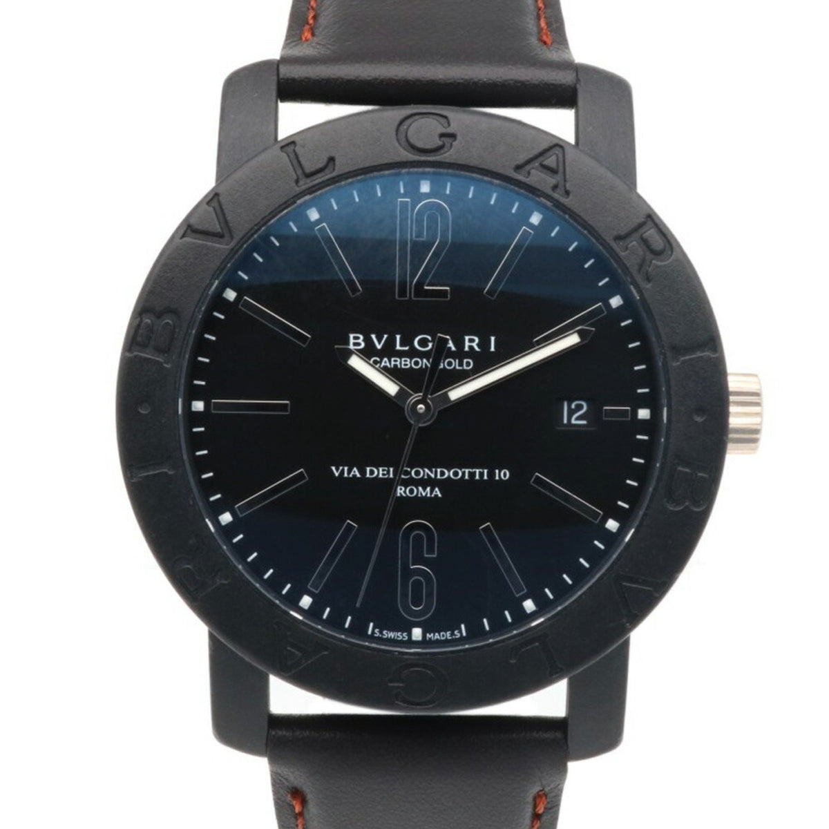 Gebrauchte BVLGARI Armbanduhr Titan BB40CL Automatik Herren Überholt RWA01000000005068 